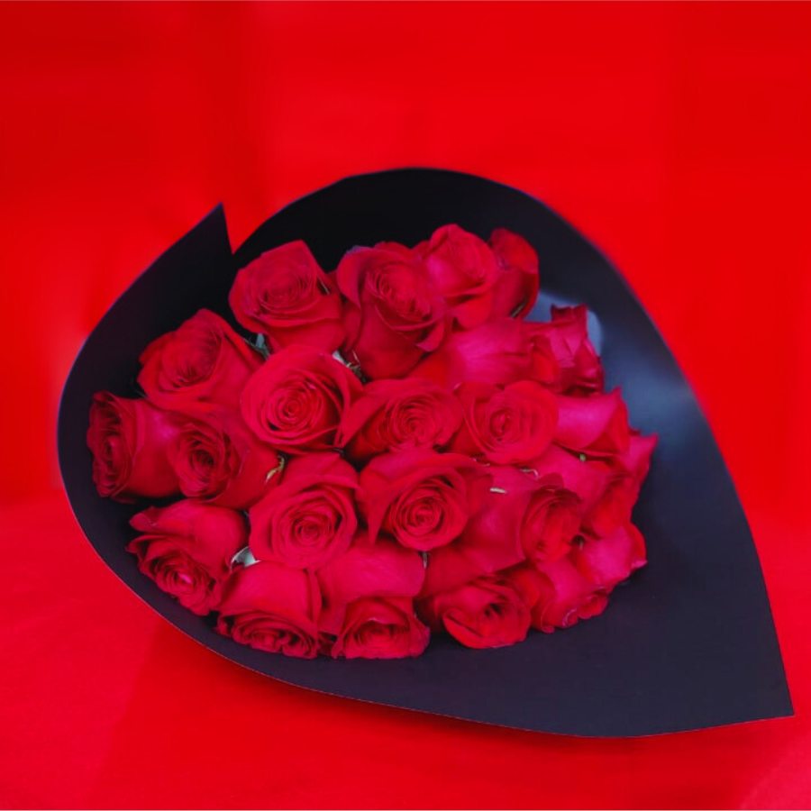 Buquê 25 Rosas Vermelhas